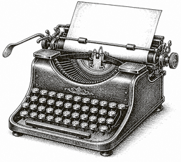 A sketch of a typical typewriter